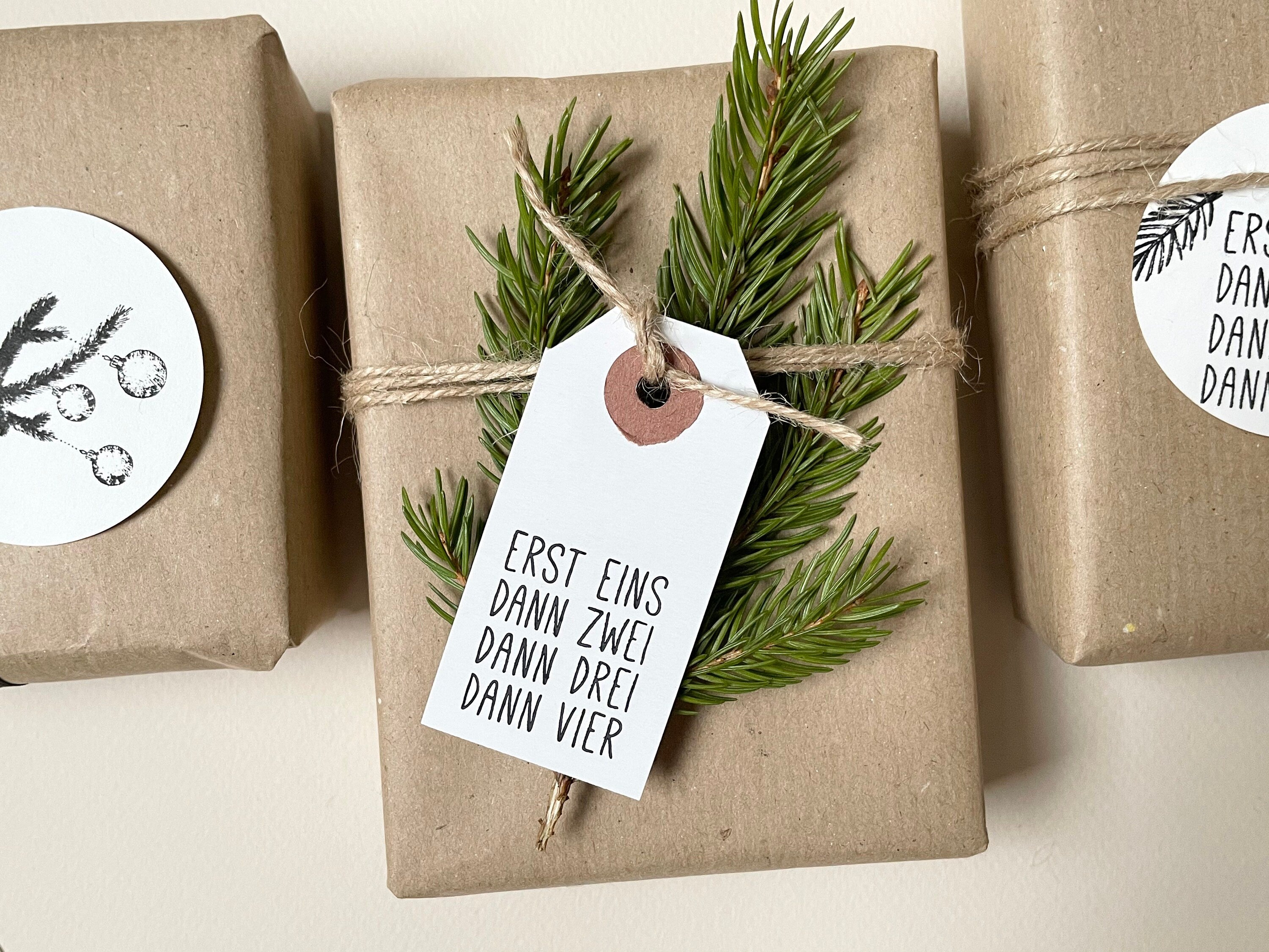 Stempel Weihnachten | Textstempel "Erst eins dann zwei ..." | Weihnachtsstempel | Adventskalender