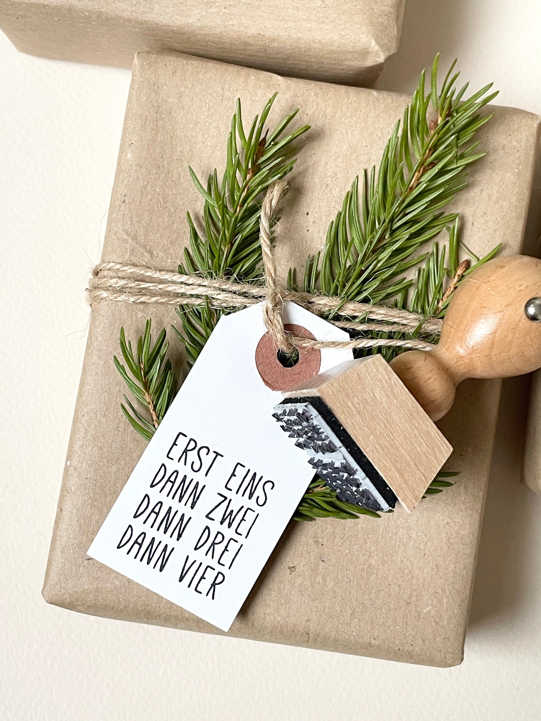 Stempel Weihnachten | Textstempel "Erst eins dann zwei ..." | Weihnachtsstempel | Adventskalender