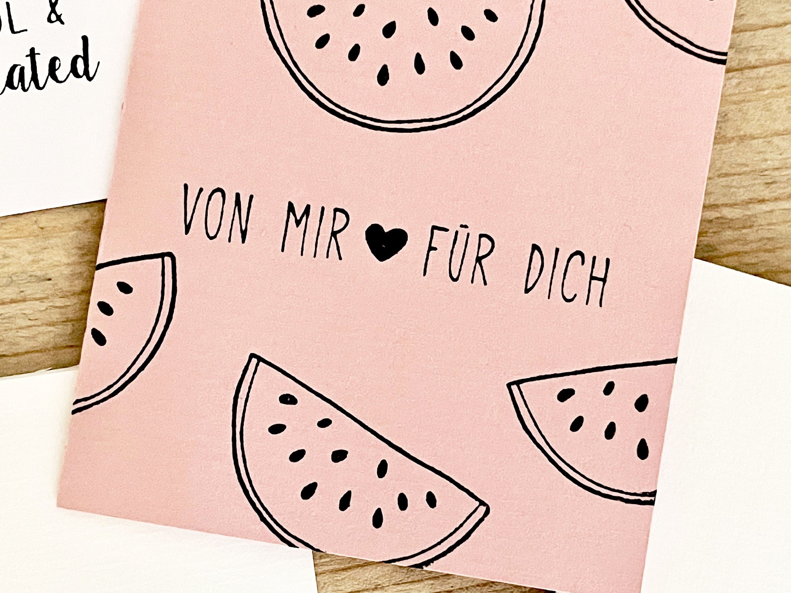 Stempel "von mir für dich" mit Herz, Stempel Geschenk