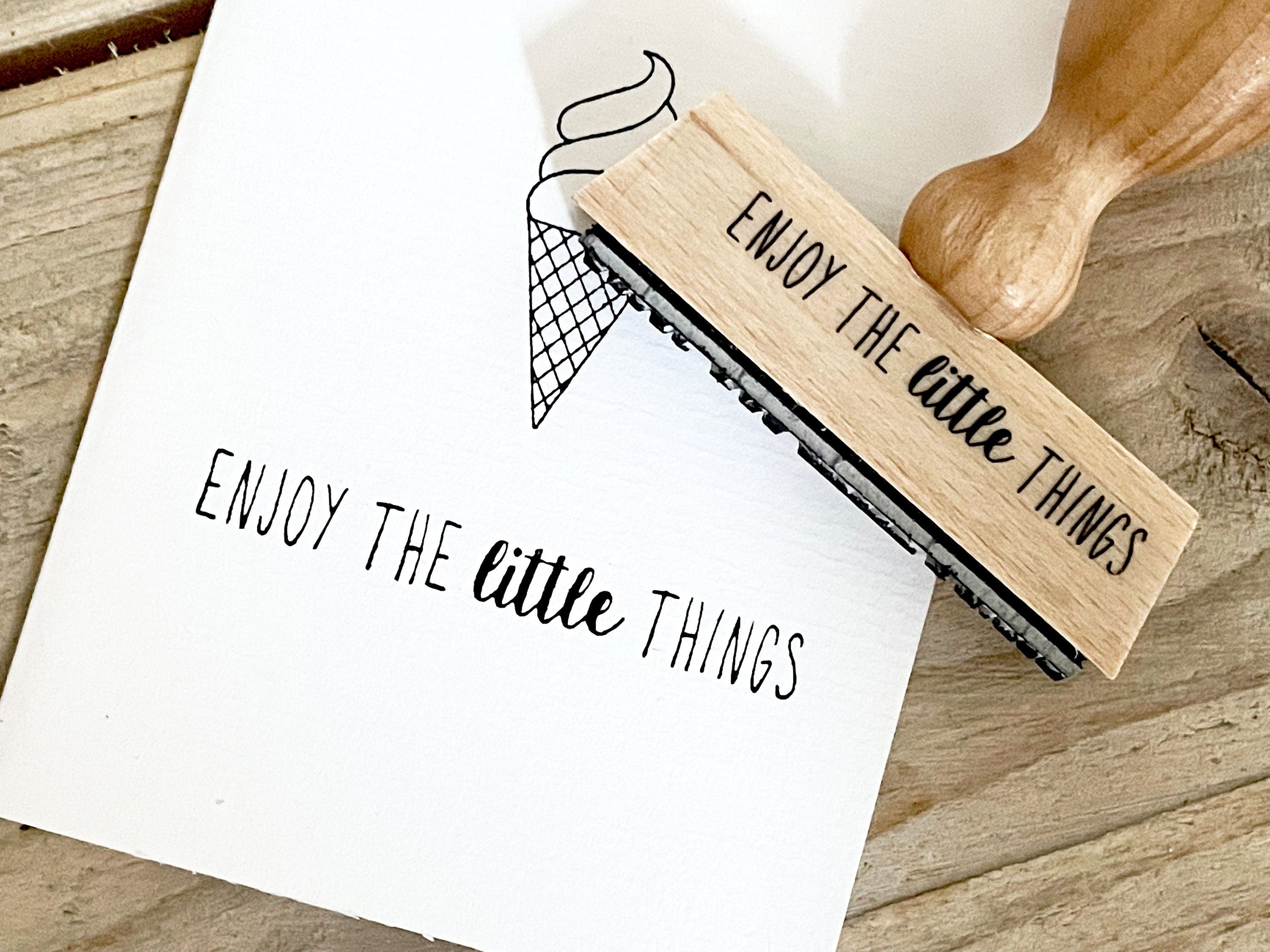 STEMPEL Enjoy the little things | Stempel Text