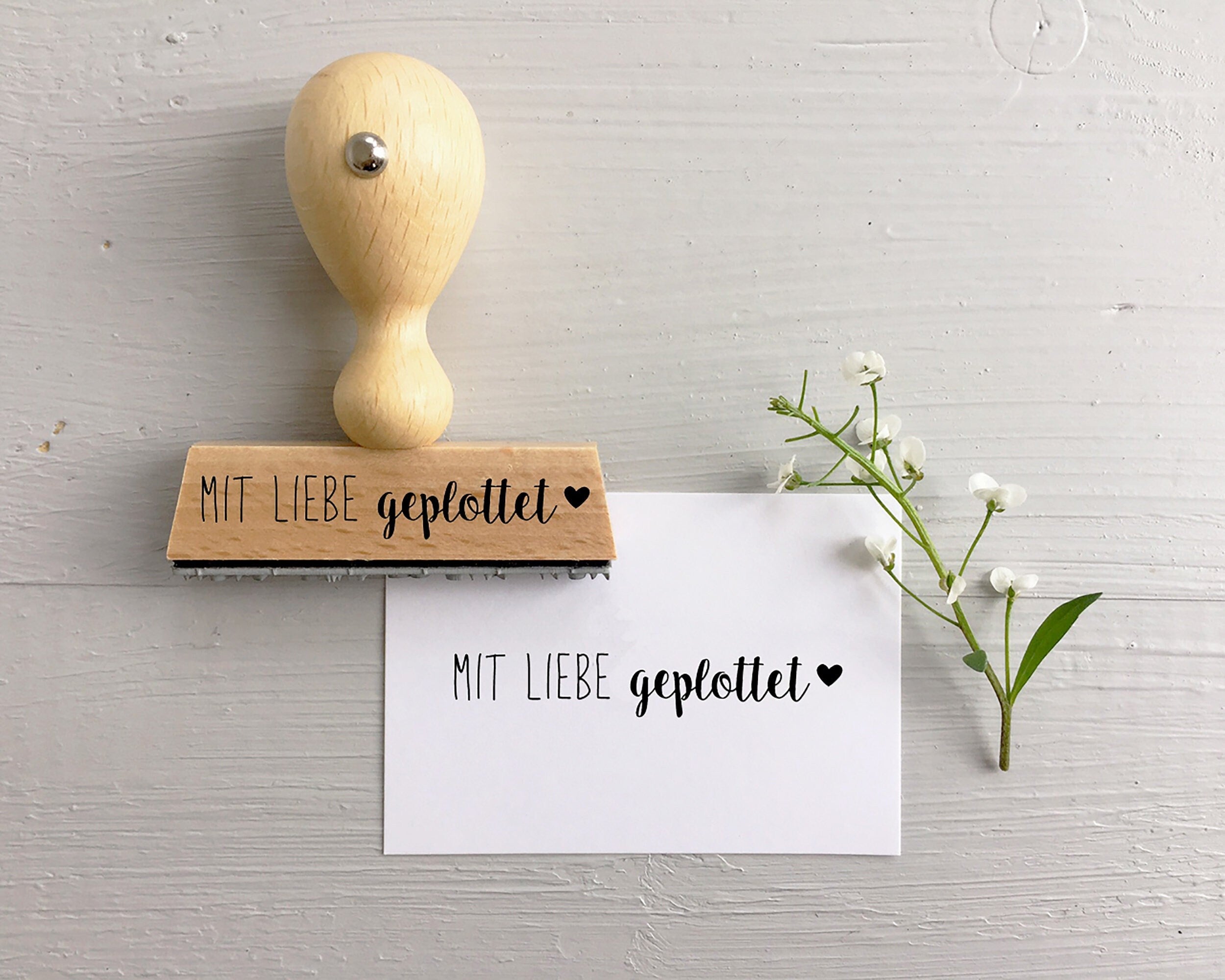 STEMPEL Mit Liebe geplottet, Stempel mit Herz