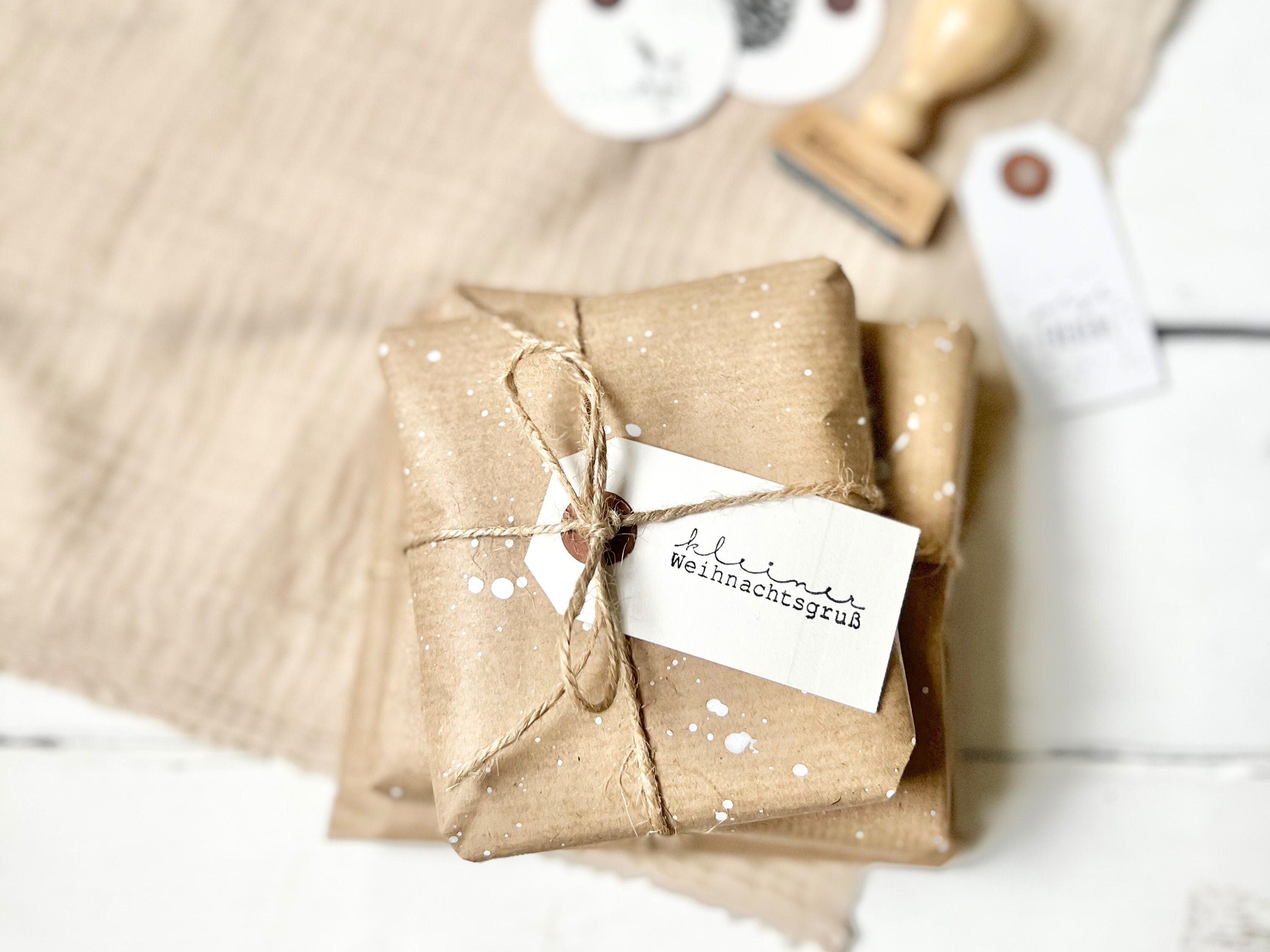 Stempel Weihnachten, kleiner Weihnachtsgruß, Weihnachtsstempel, Advent, Weihnachtskarte