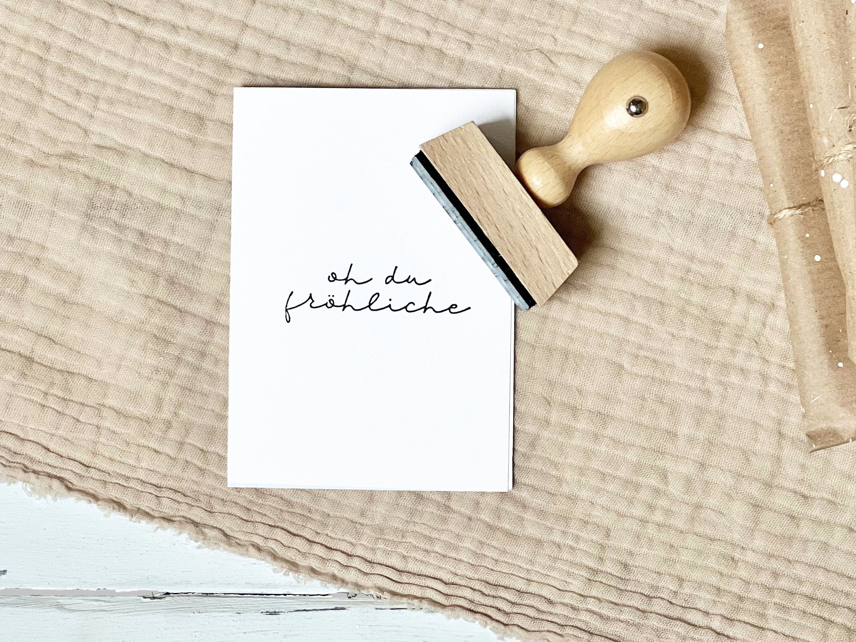 Stempel Weihnachten | Textstempel oh du fröhliche | Weihnachtsstempel | Adventskalender