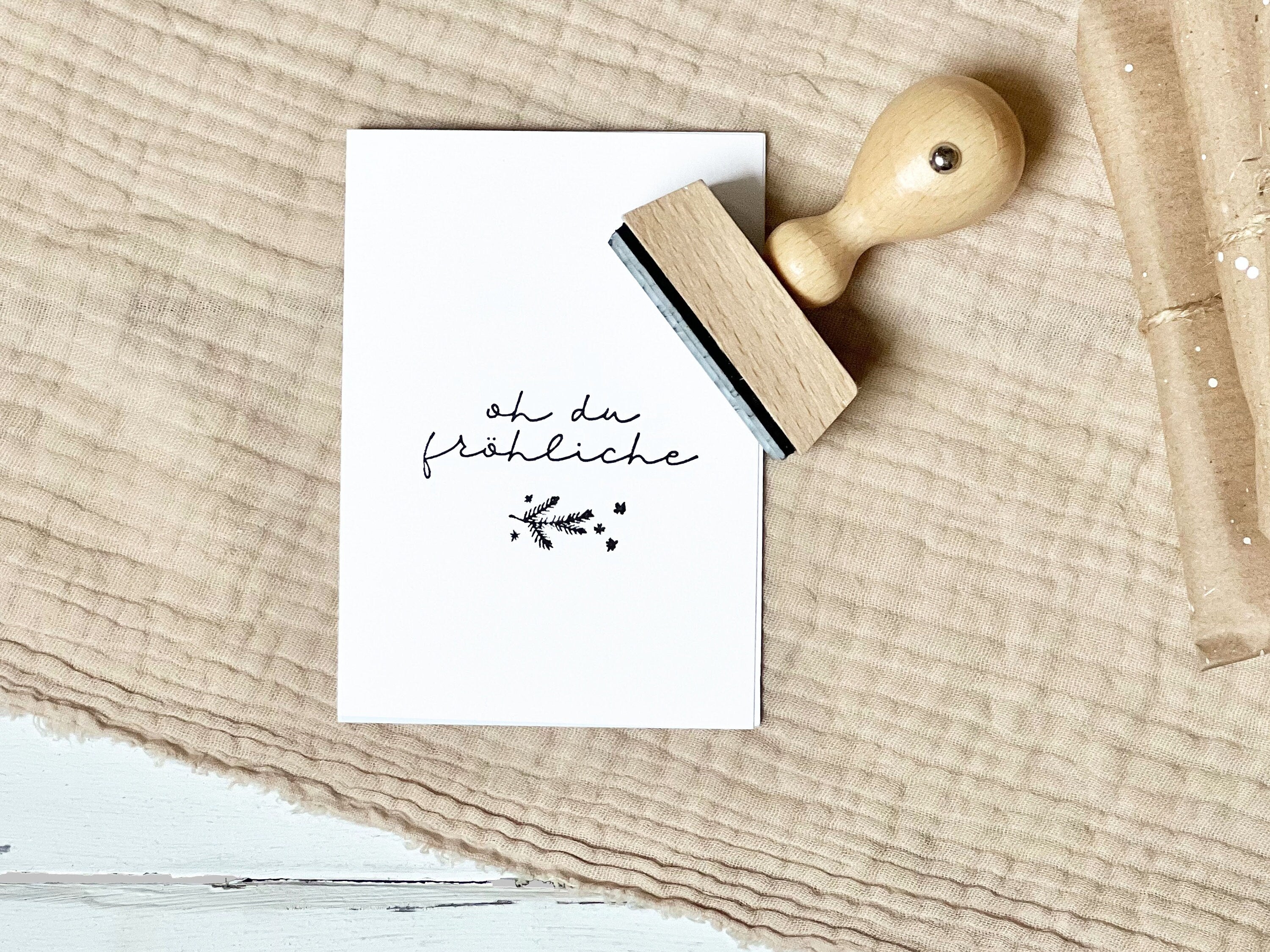 Stempel Weihnachten | Textstempel oh du fröhliche | Weihnachtsstempel | Adventskalender