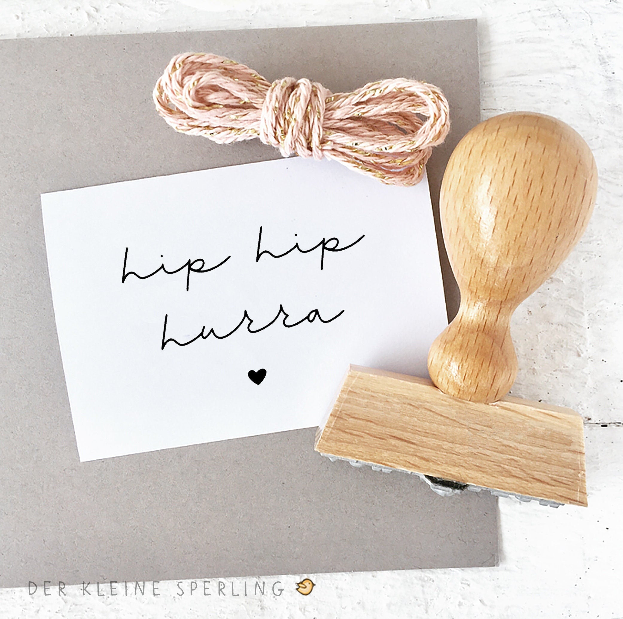 STEMPEL hip hip hurra, mit Herz, Stempel Geburtstag