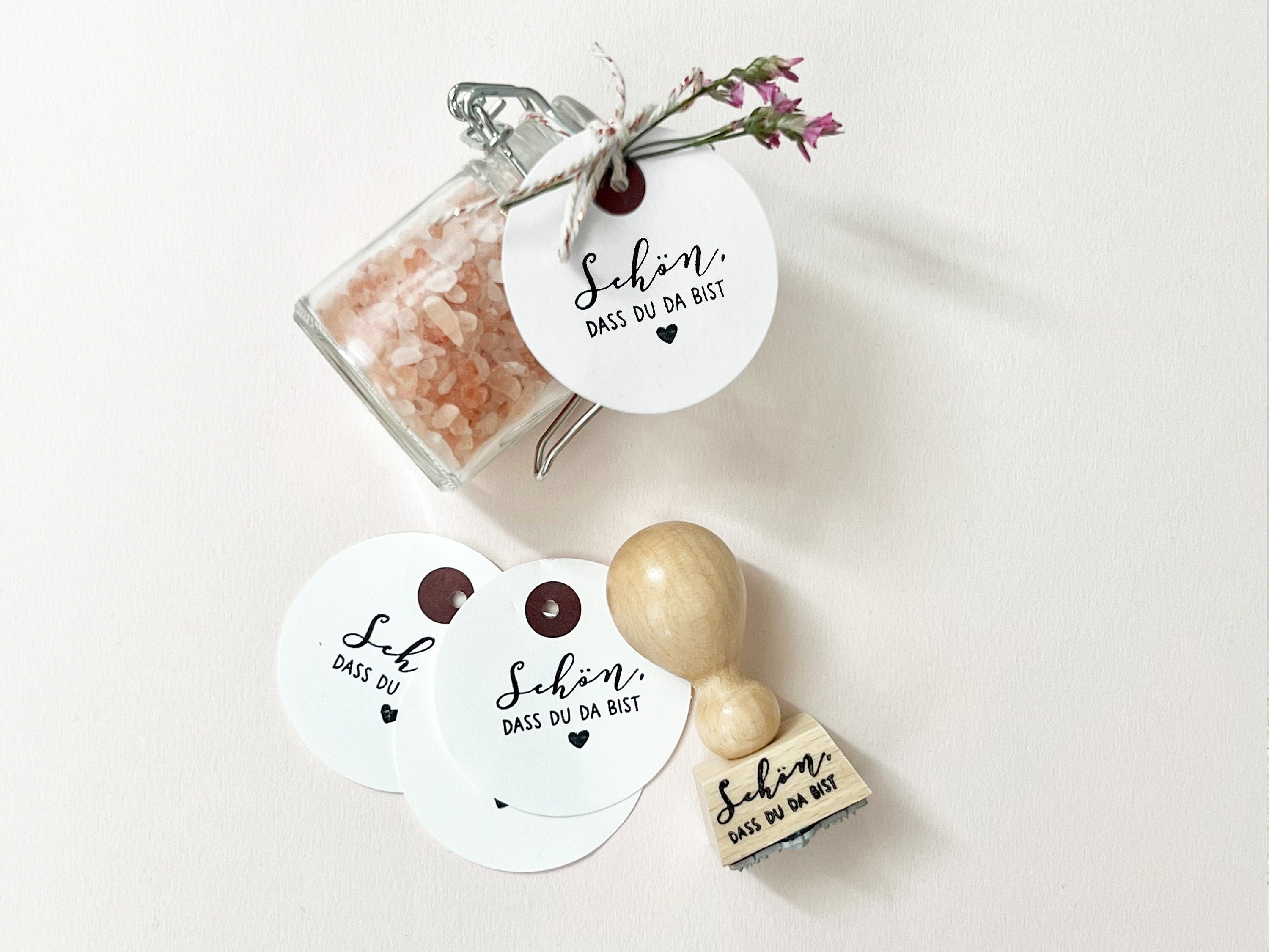 Stempel HOCHZEIT, Schön, dass du da bist, Herz, Hochzeitsstempel