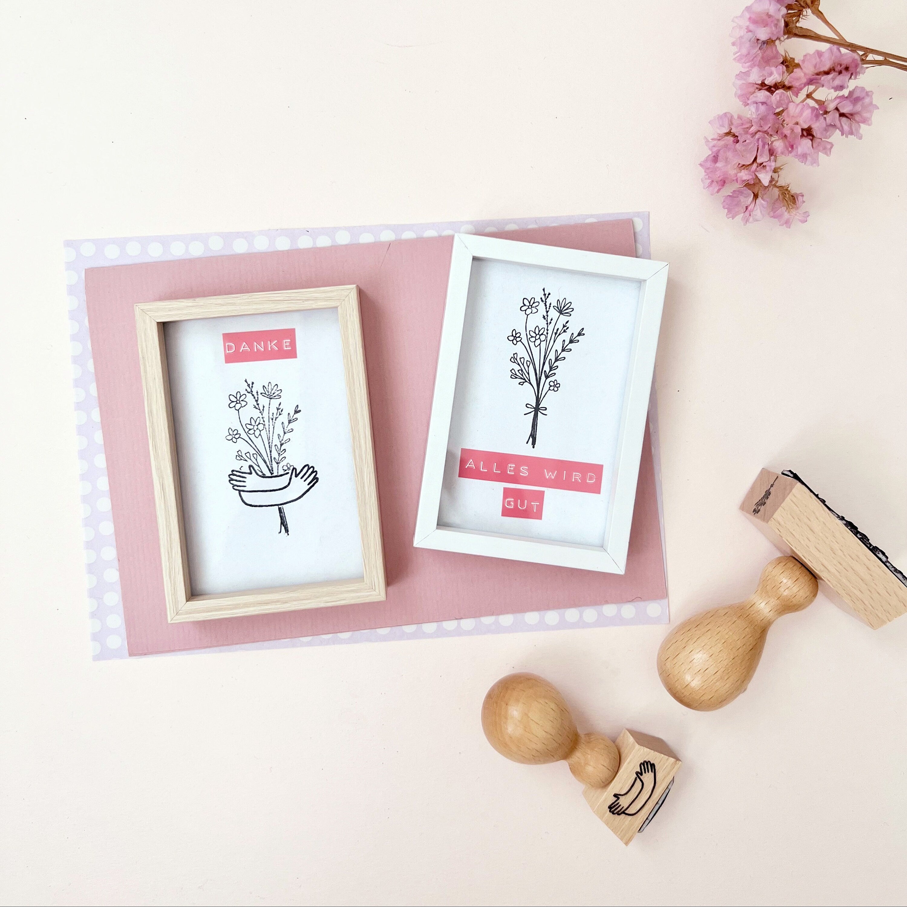 Stempel Wildblumen, Stempel Blumenstrauß, Stempel Blumen