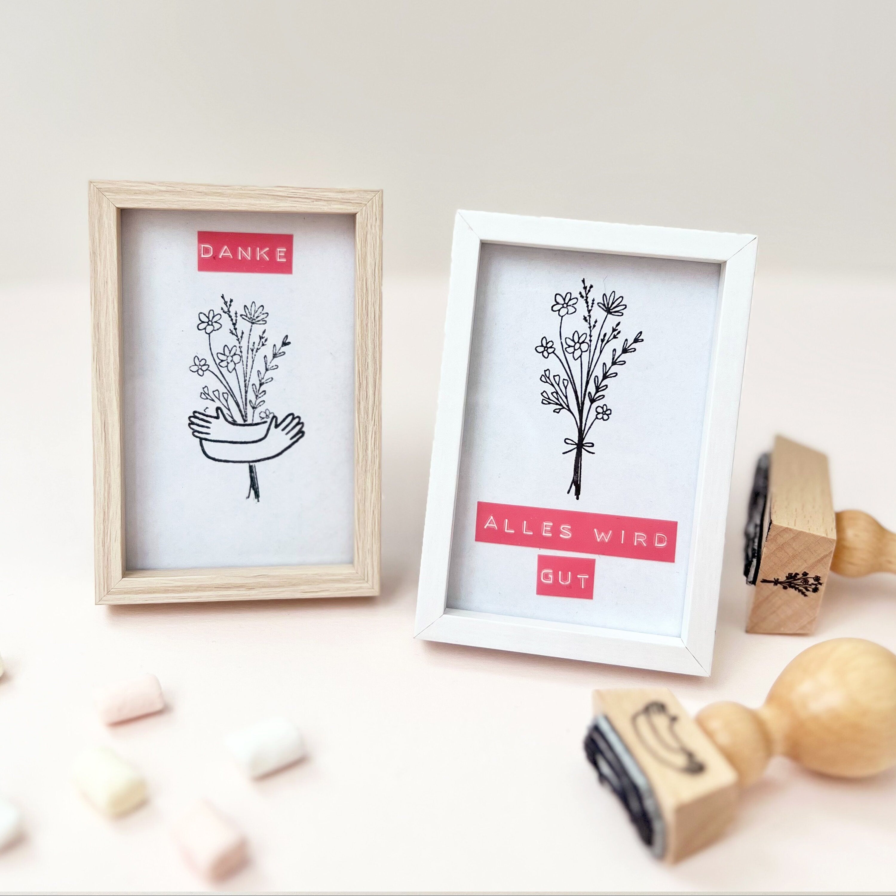 Stempel Wildblumen, Stempel Blumenstrauß, Stempel Blumen