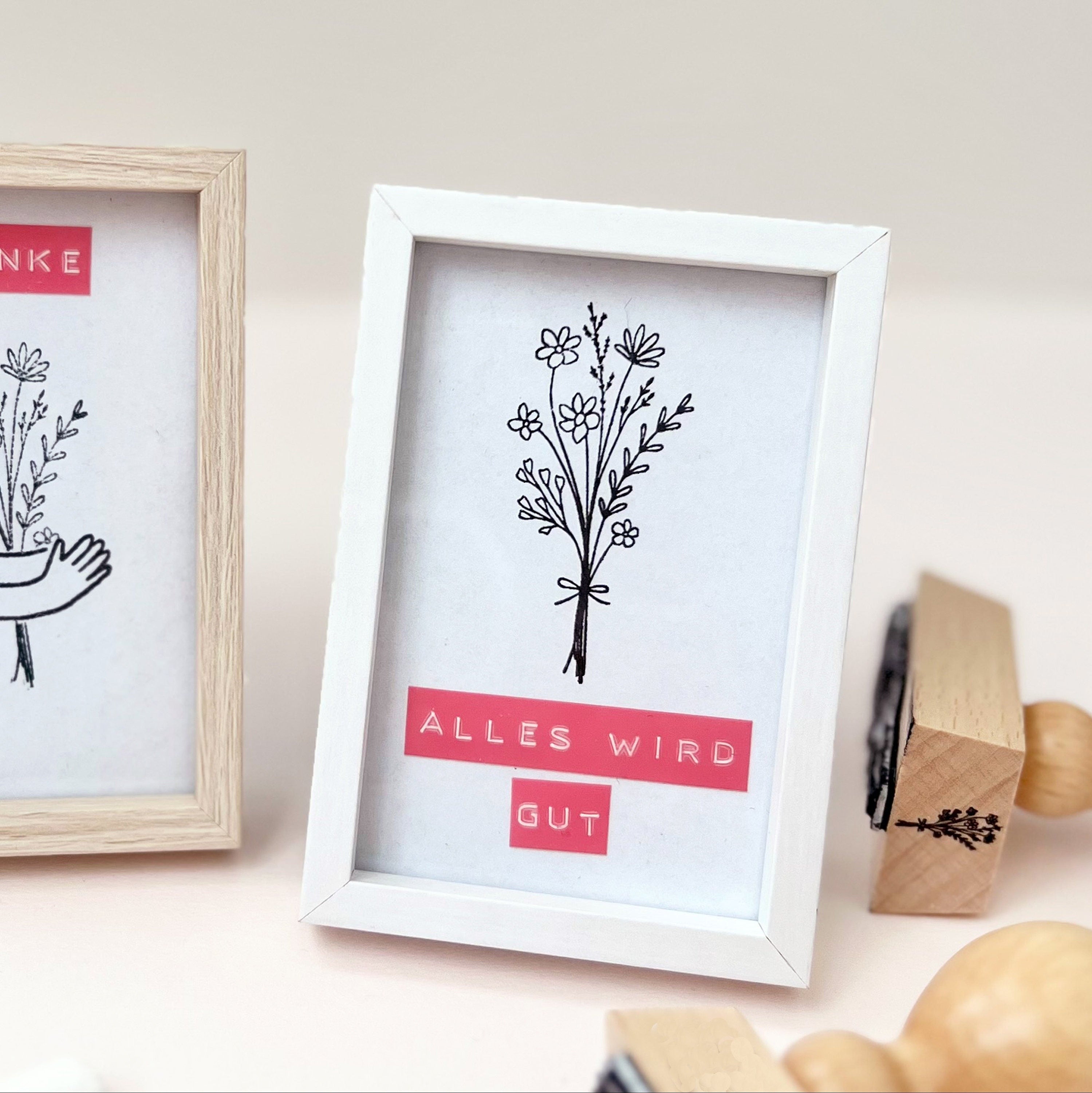 Stempel Wildblumen, Stempel Blumenstrauß, Stempel Blumen