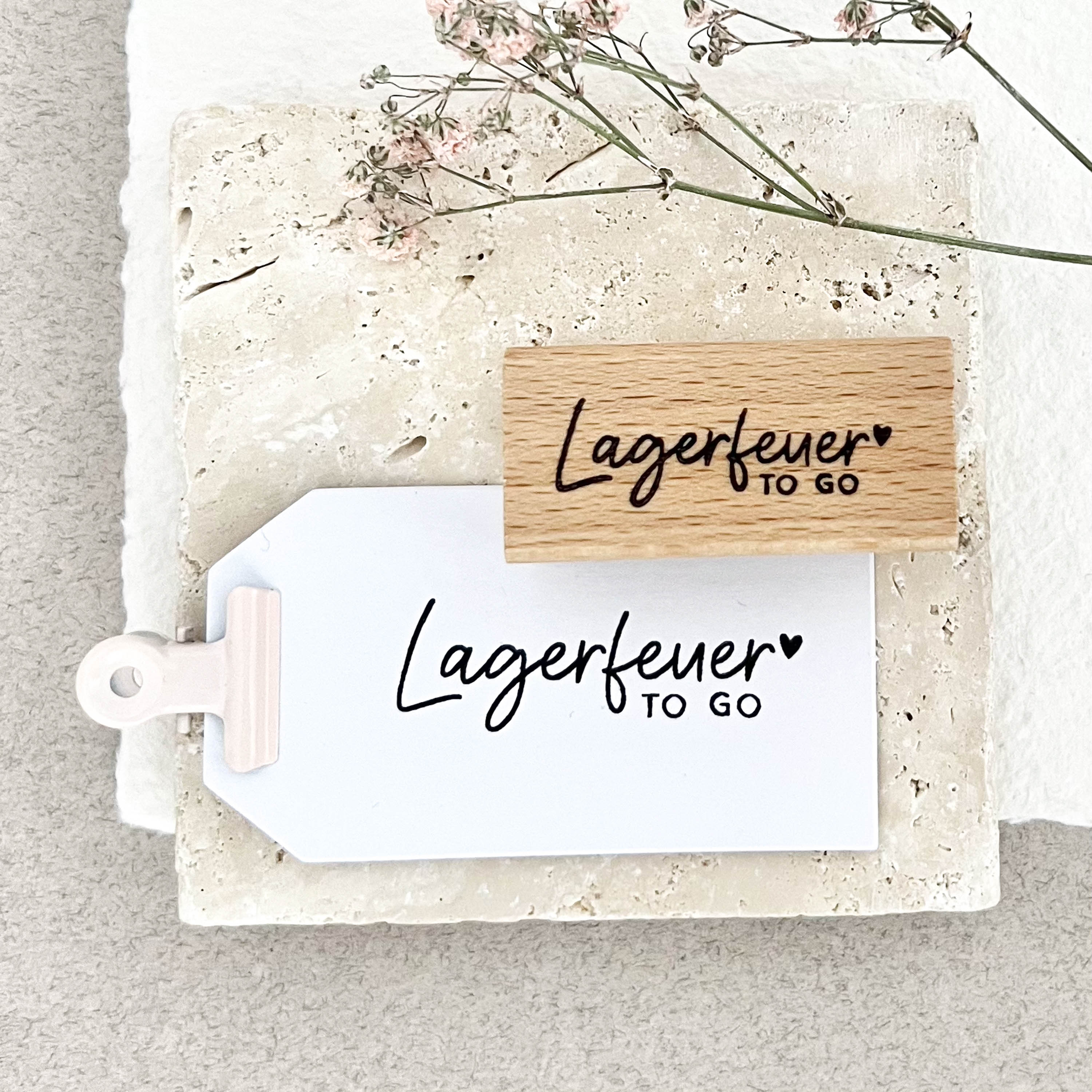 Stempel Lagerfeuer to go | Stempel für Mitbringsel