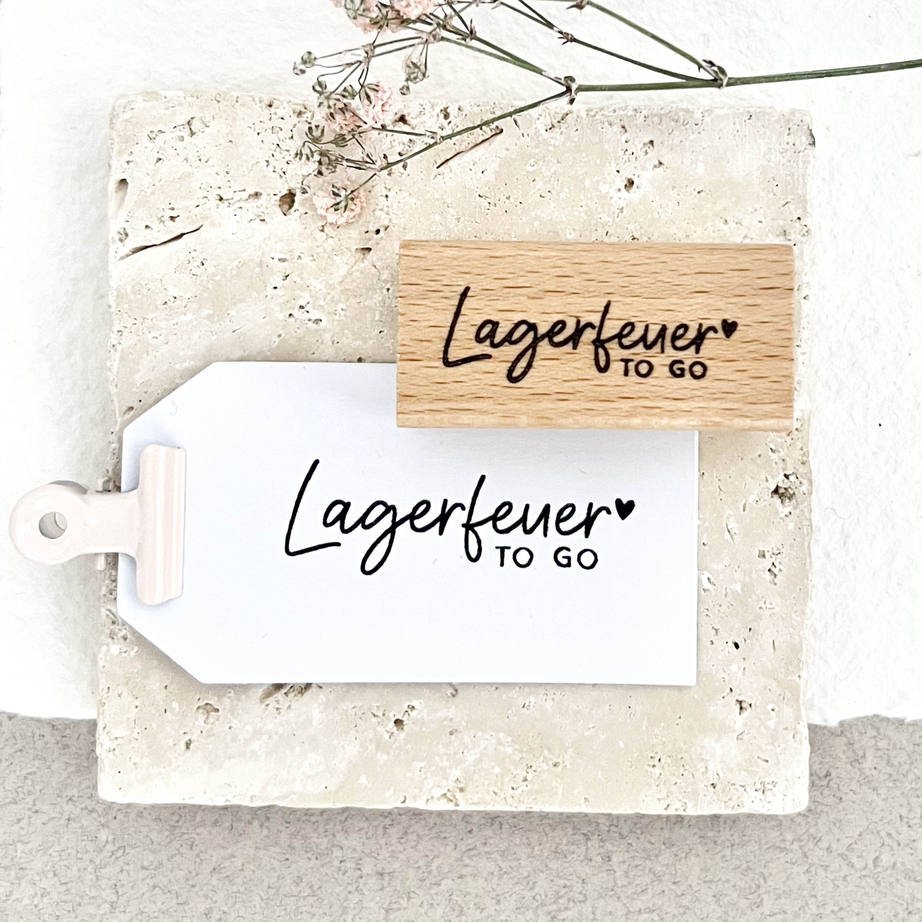 Stempel Lagerfeuer to go | Stempel für Mitbringsel