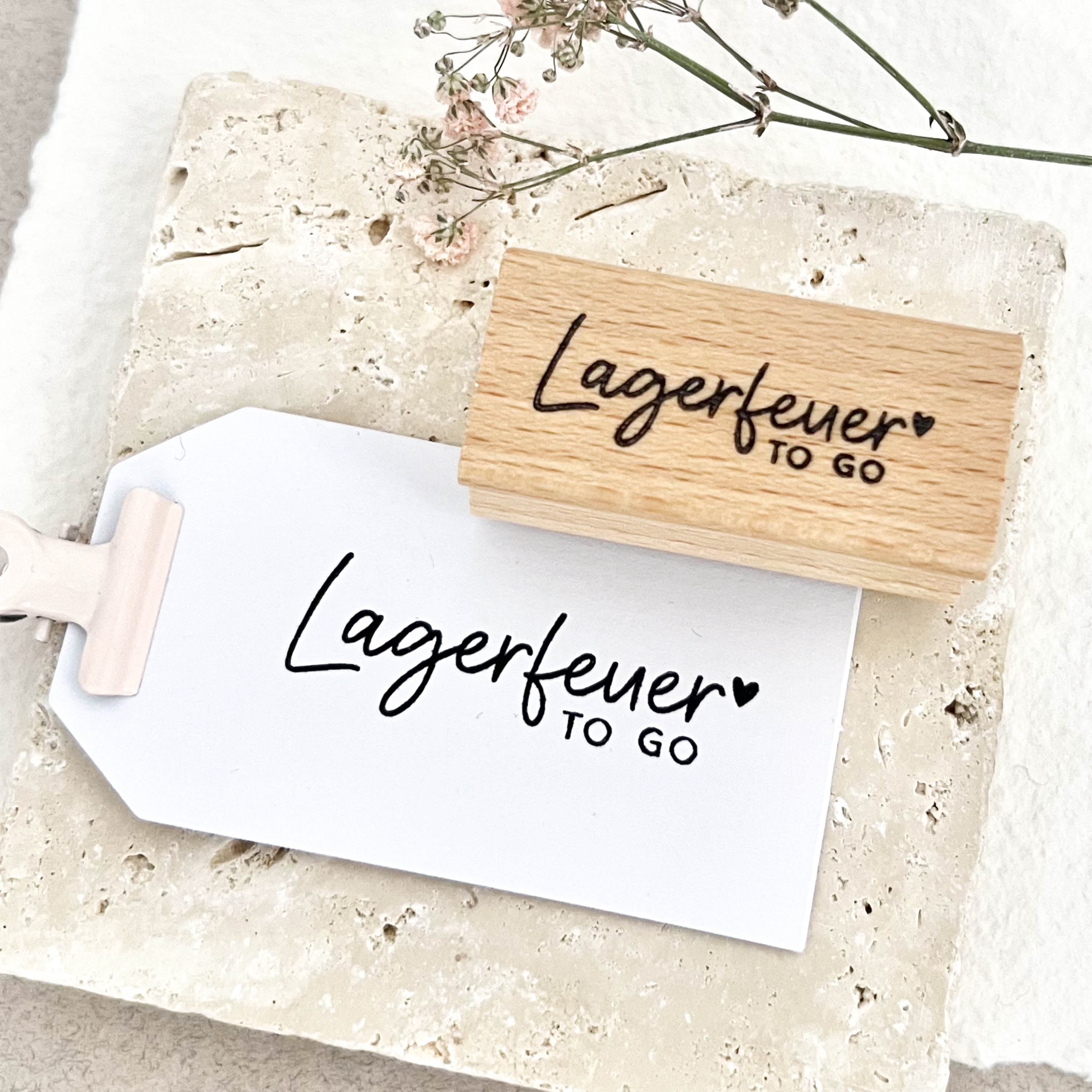 Stempel Lagerfeuer to go | Stempel für Mitbringsel