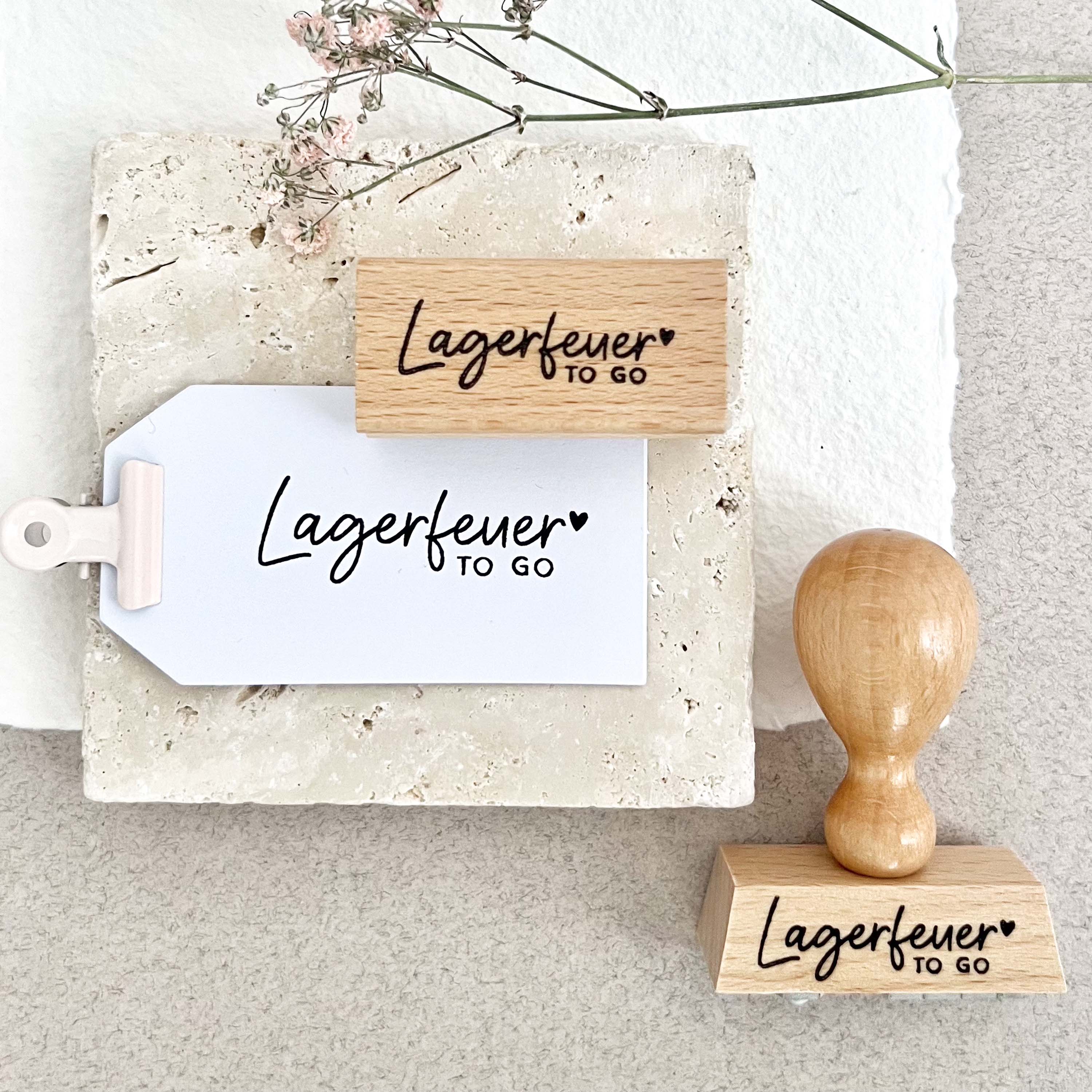 Stempel Lagerfeuer to go | Stempel für Mitbringsel