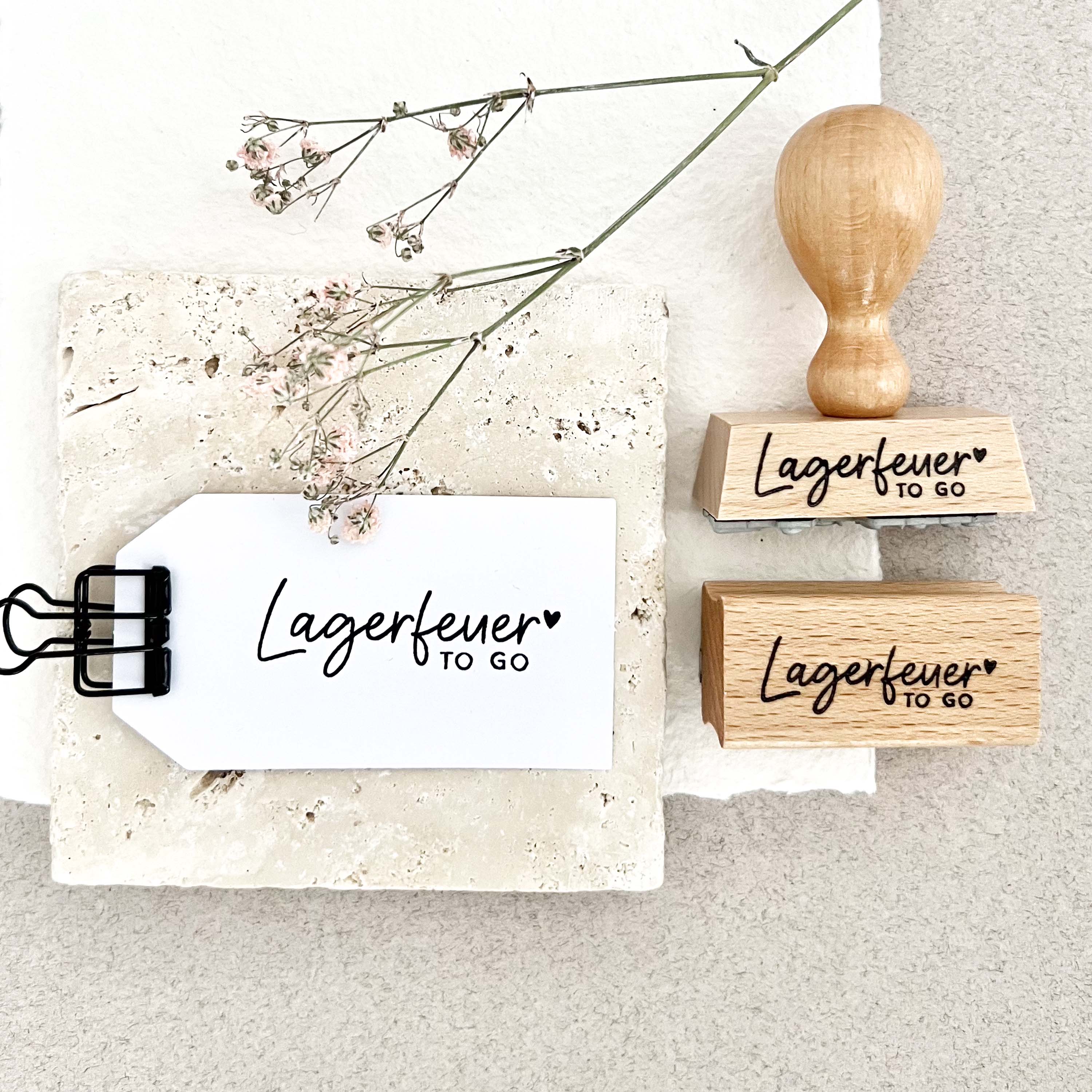 Stempel Lagerfeuer to go | Stempel für Mitbringsel