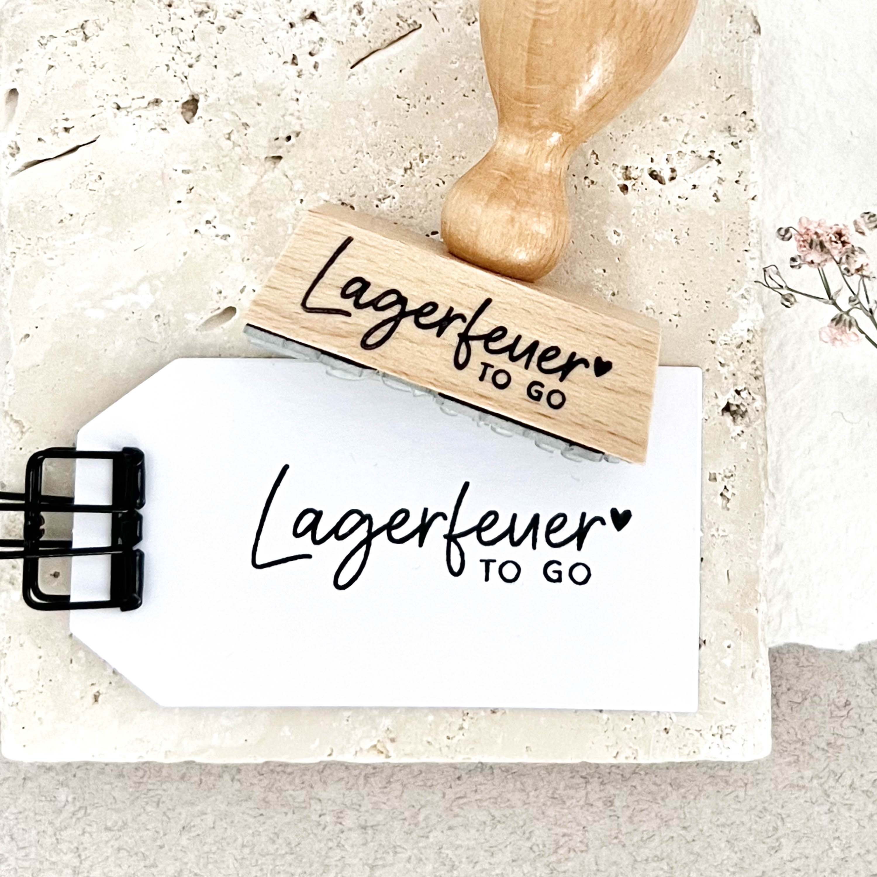 Stempel Lagerfeuer to go | Stempel für Mitbringsel