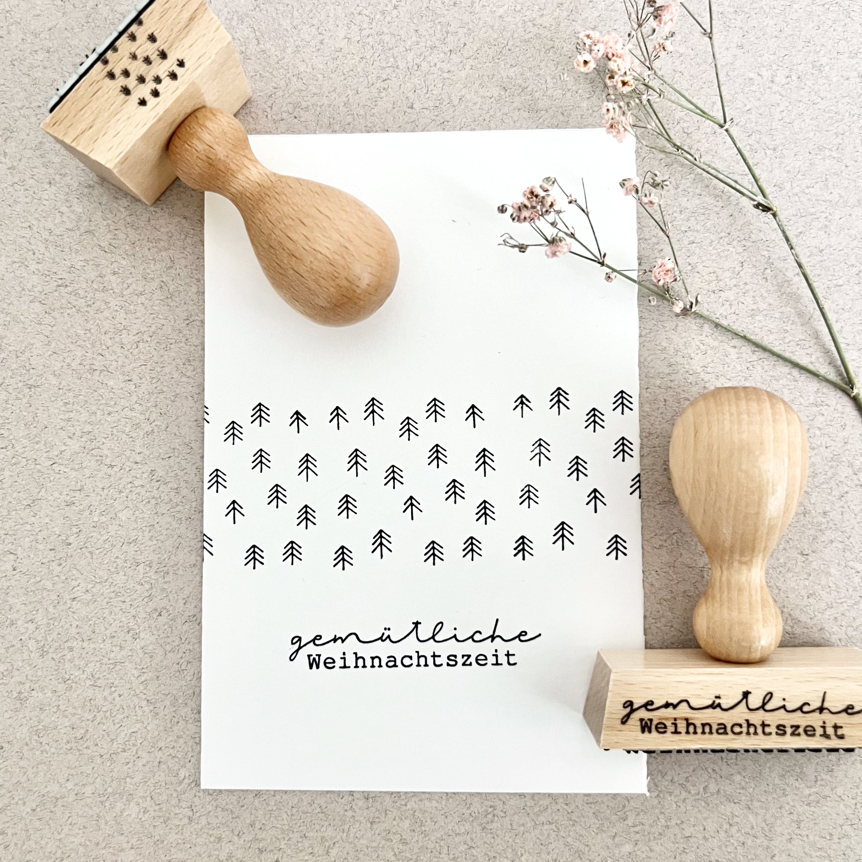 Stempel Tannenwald | Hintergrundstempel für Weihnachtsgrüße