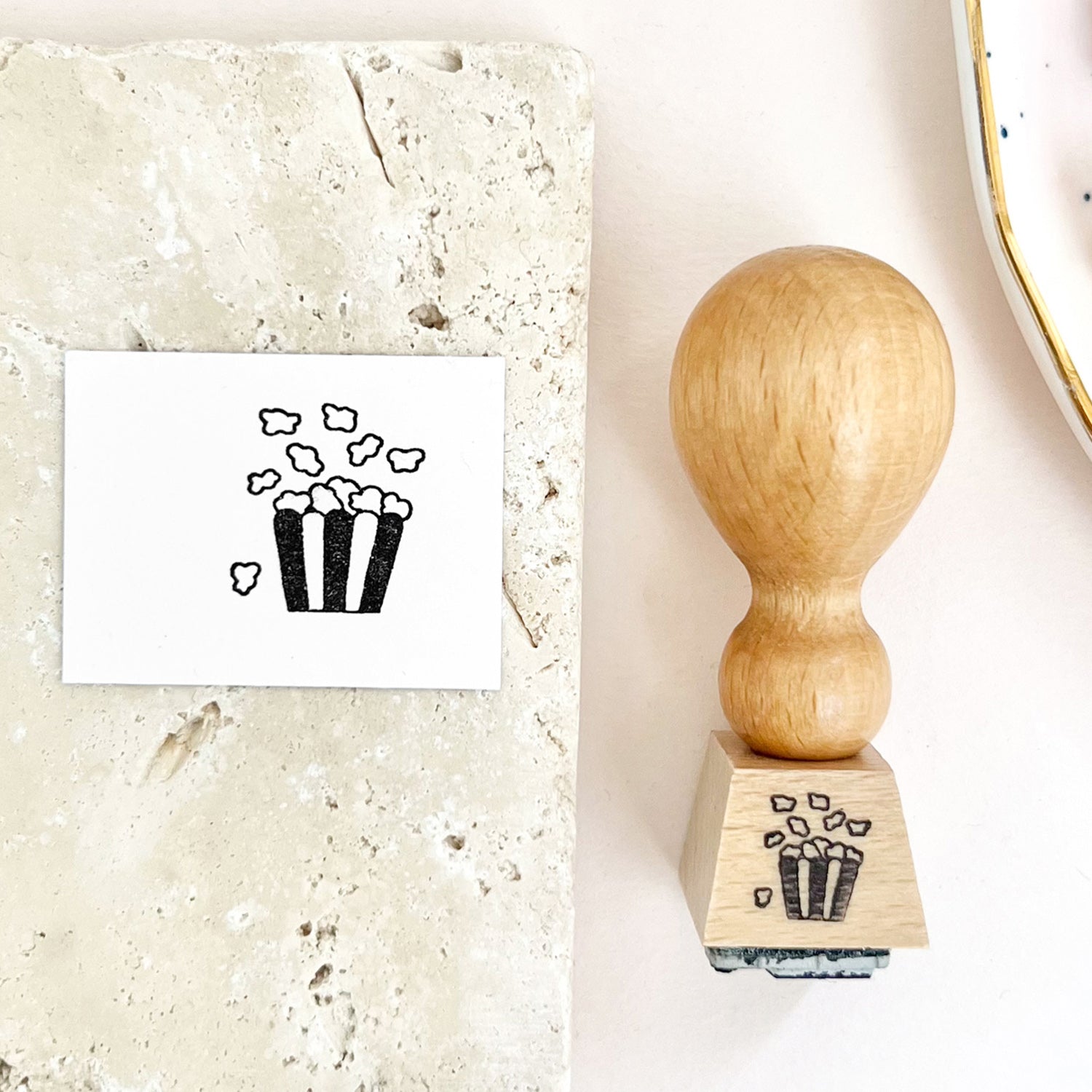Stempel Popcorn | Motivstempel Tüte Popcorn