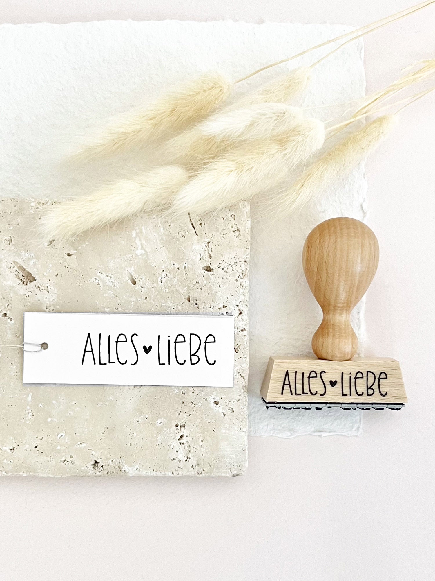 Stempel „ALLES LIEBE“ | DIY Holzstempel für Geschenke & Karten