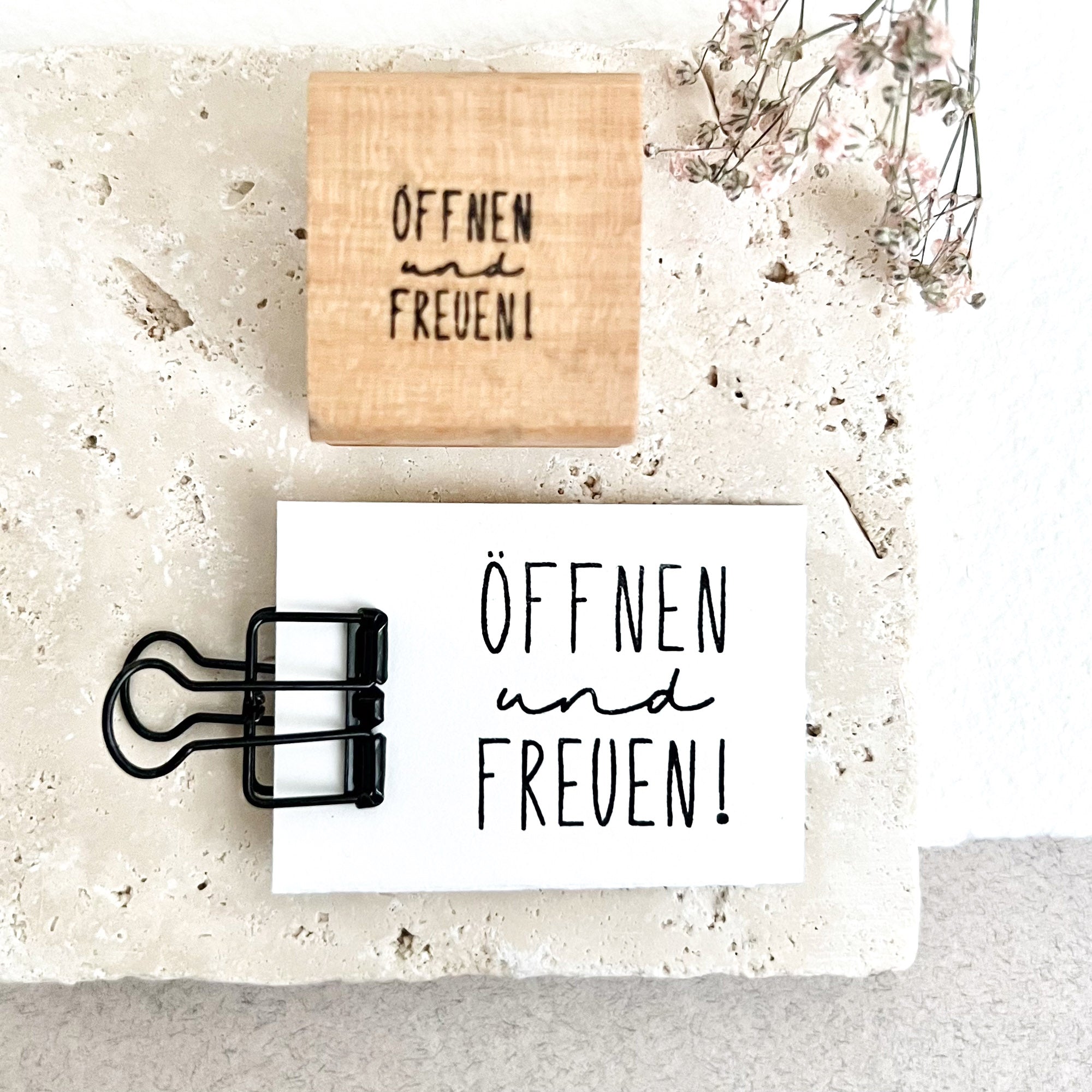 Stempel ÖFFNEN und FREUEN! | Stempel Geschenk | Mitbringsel