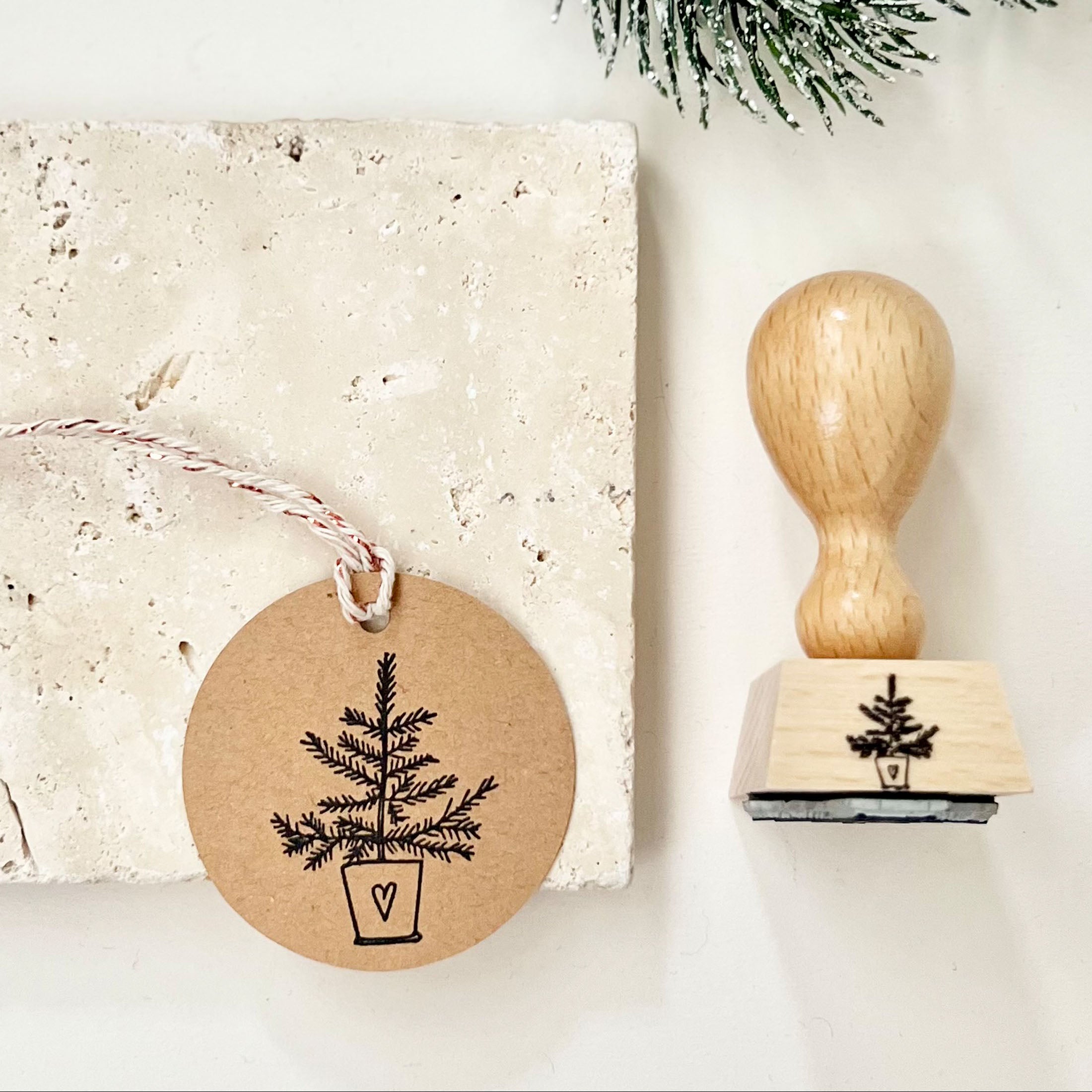 Stempel Tannenbaum mit Herz | Stempel Weihnachten | Weihnachtsstempel