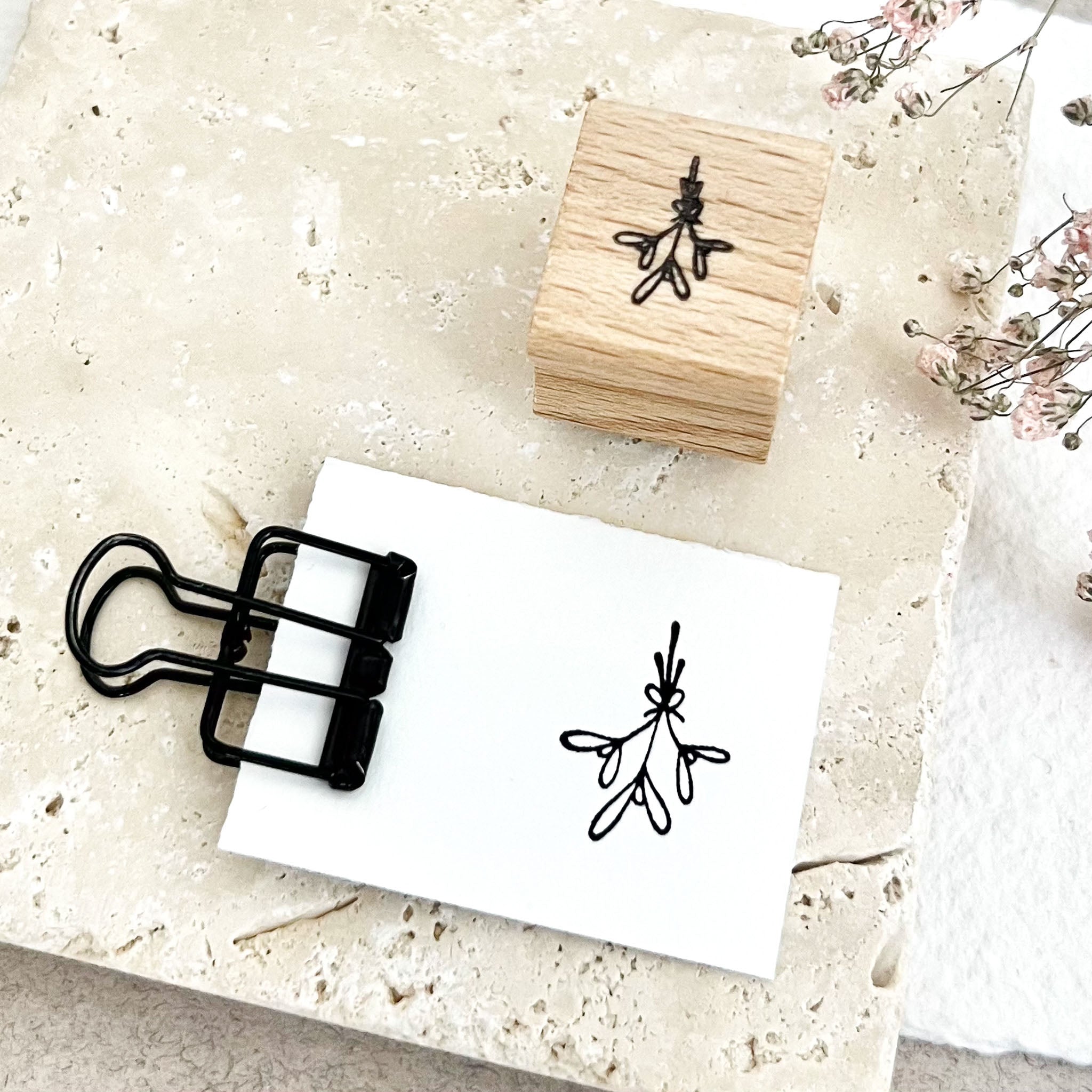 Stempel Weihnachten | Motivstempel Mistelzweig | Mistletoe | Weihnachtsstempel | Adventskalender