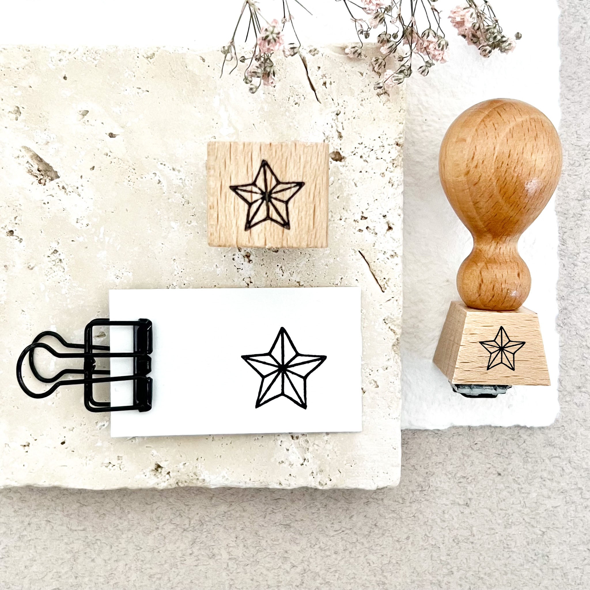 Stempel Weihnachten | Motivstempel Stern, Papierstern | Weihnachtsstempel | Adventskalender | Geburtstag