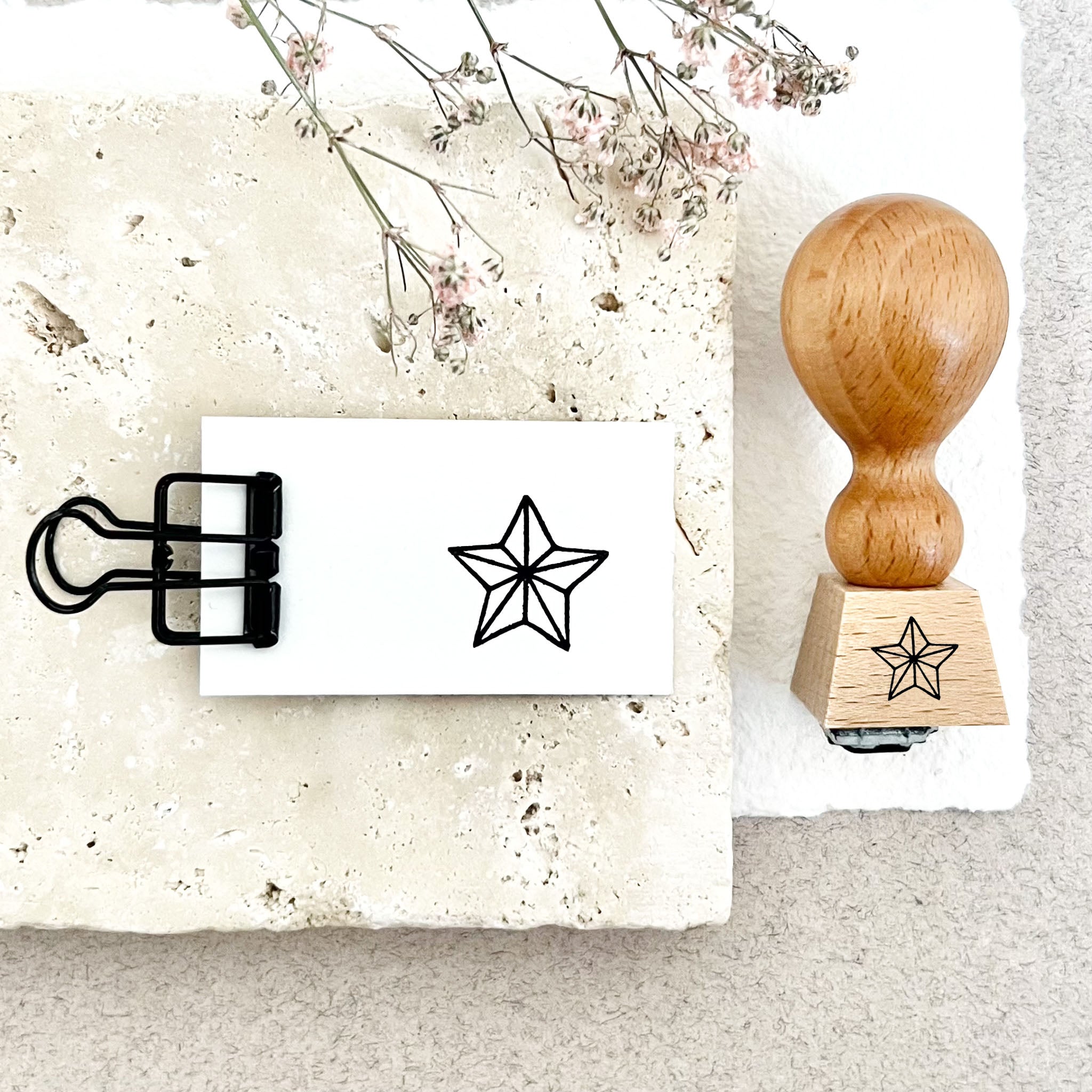 Stempel Weihnachten | Motivstempel Stern, Papierstern | Weihnachtsstempel | Adventskalender | Geburtstag