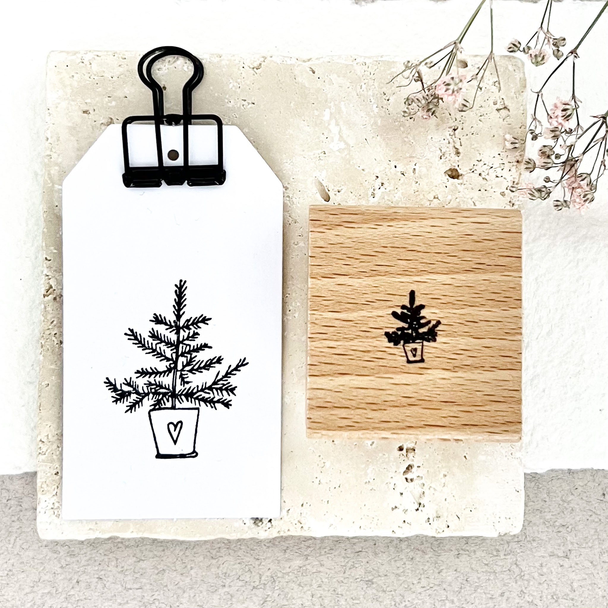 Stempel Tannenbaum mit Herz | Stempel Weihnachten | Weihnachtsstempel