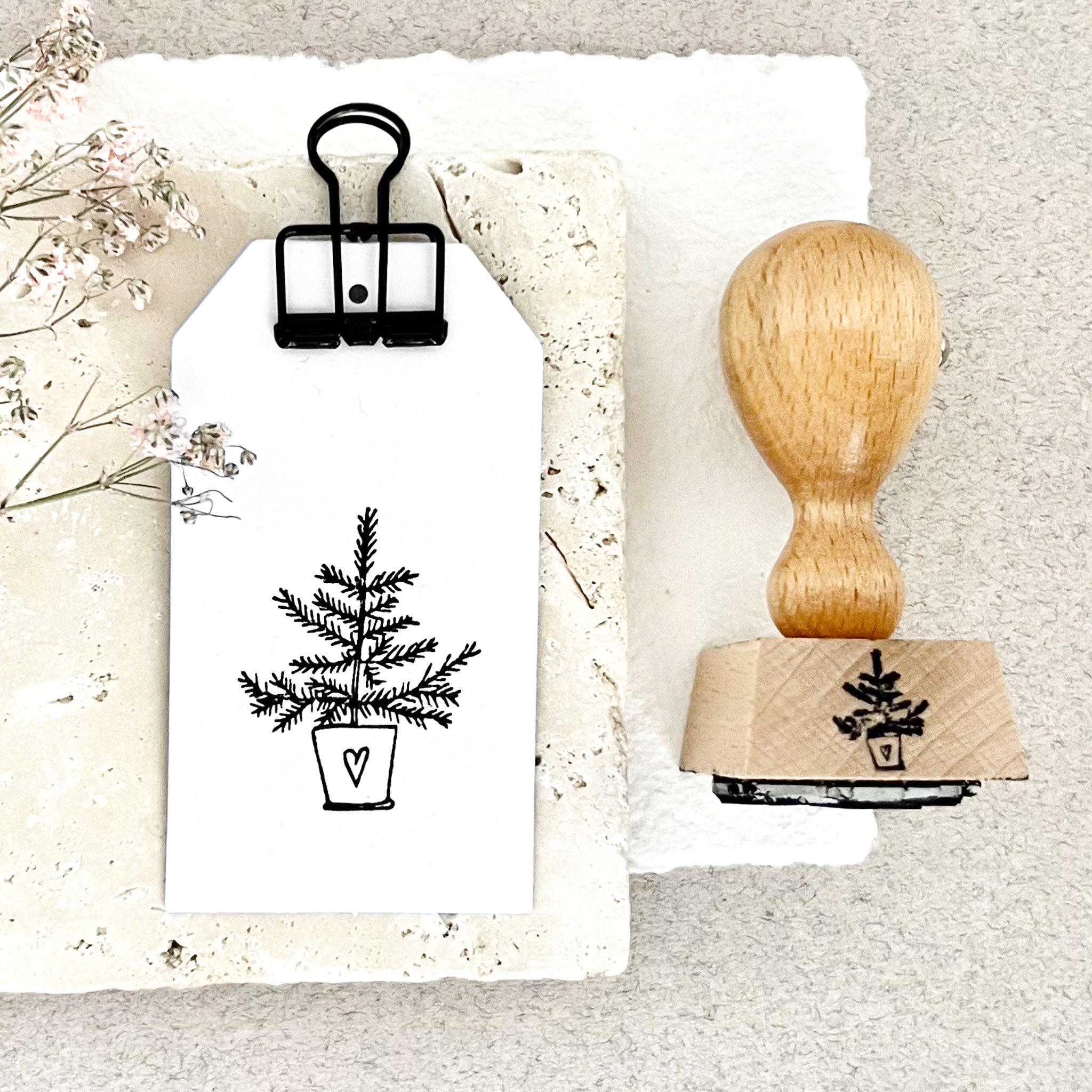 Stempel Tannenbaum mit Herz | Stempel Weihnachten | Weihnachtsstempel