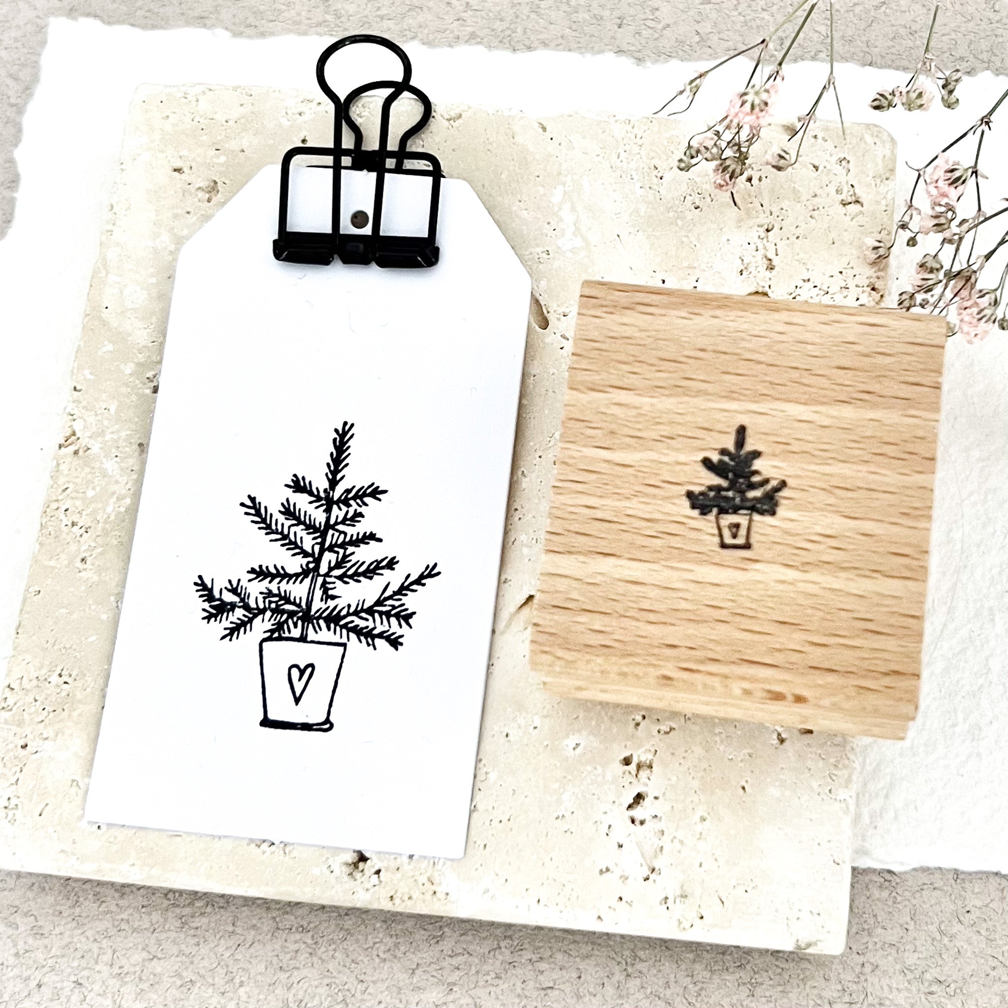 Stempel Tannenbaum mit Herz | Stempel Weihnachten | Weihnachtsstempel