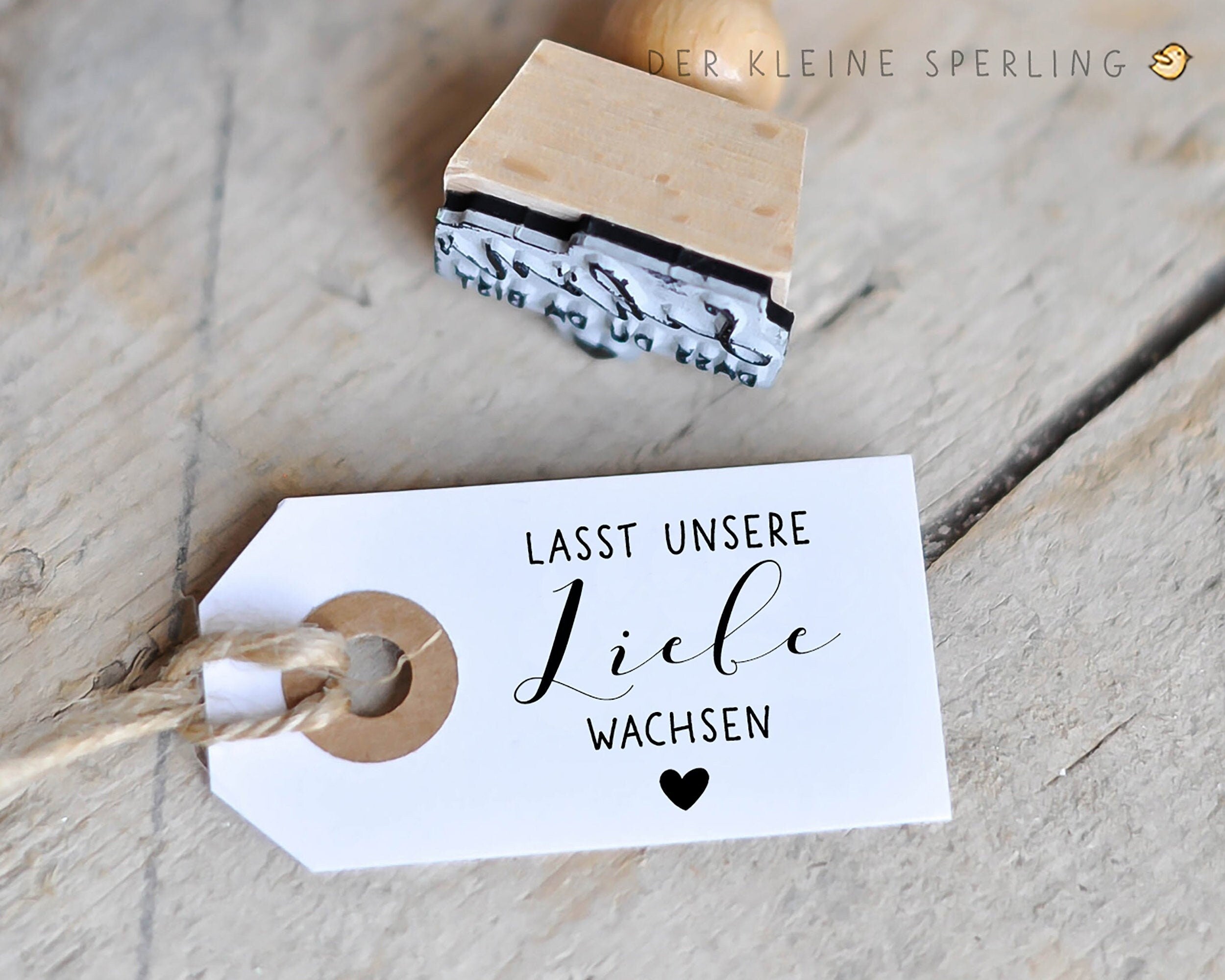 STEMPEL HOCHZEIT, Lasst unsere Liebe wachsen, mit Herz Motiv