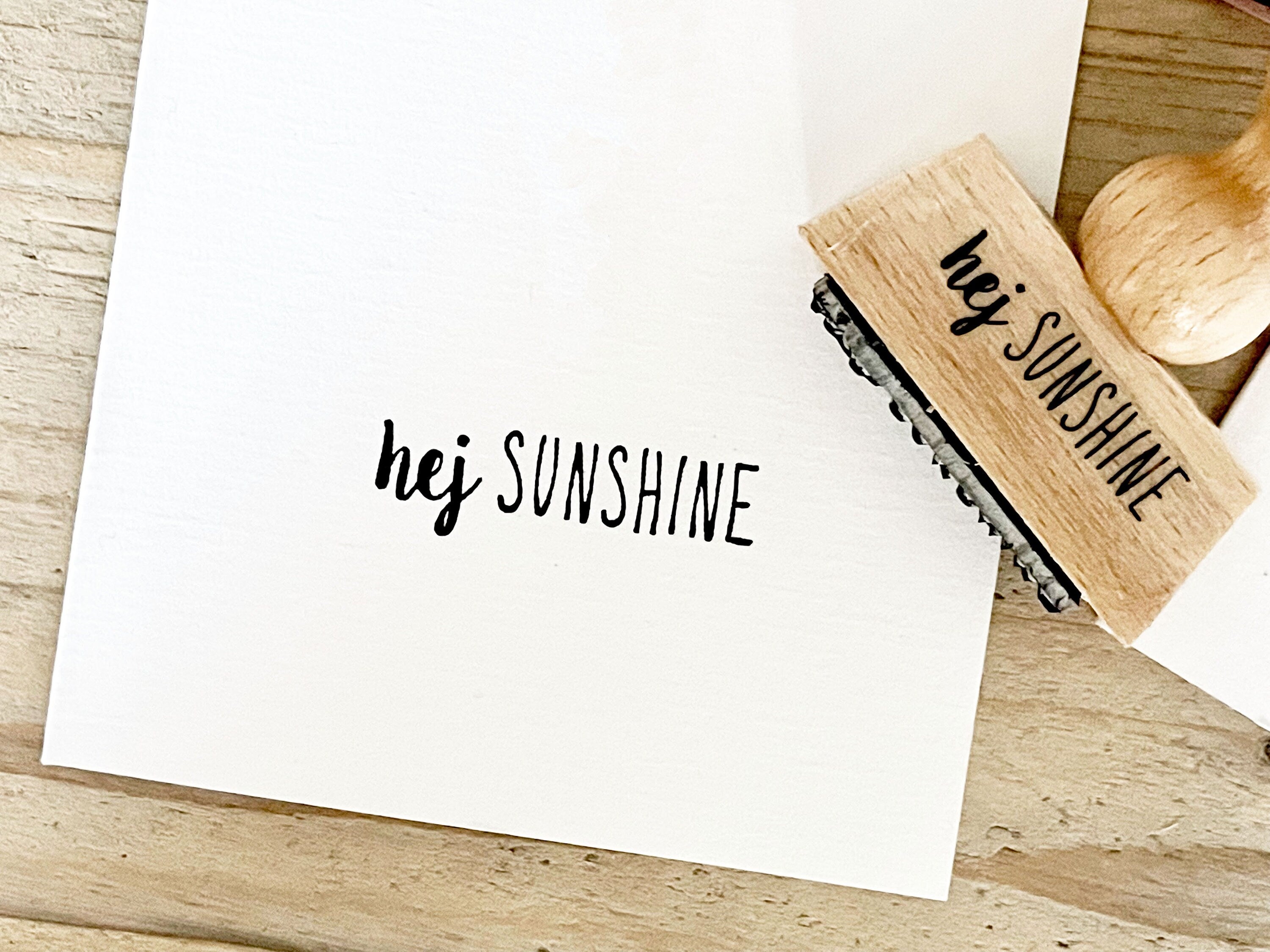 STEMPEL hej Sunshine, Stempel Geschenk, Stempel Geburtstag